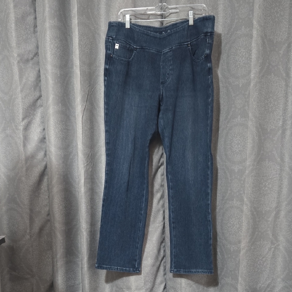 Belle by Kim Gravel Women's Straight Leg Jeans - Dark Blue